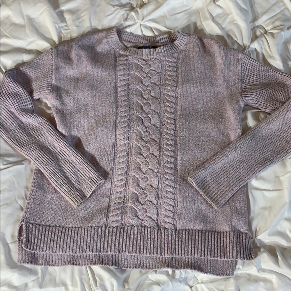 Multiple pastel sweater.